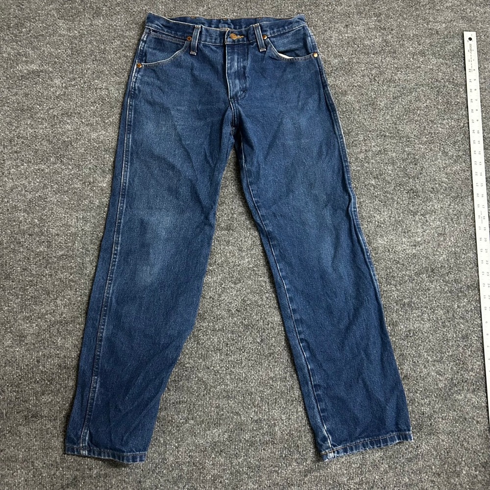 Wrangler Jeans Mens Size 30x30 Blue Straight Leg Denim Western Workwear Casual